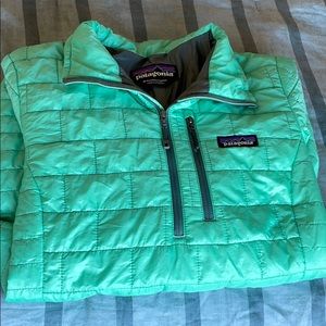 Patagonia Womens Pull Over Quarter Zip Puffer